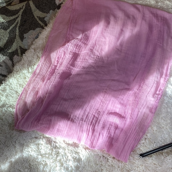 PINK LILAC SHEER SUMMER INFINITY SCARF - BARBIECORE GUC - Picture 6 of 6